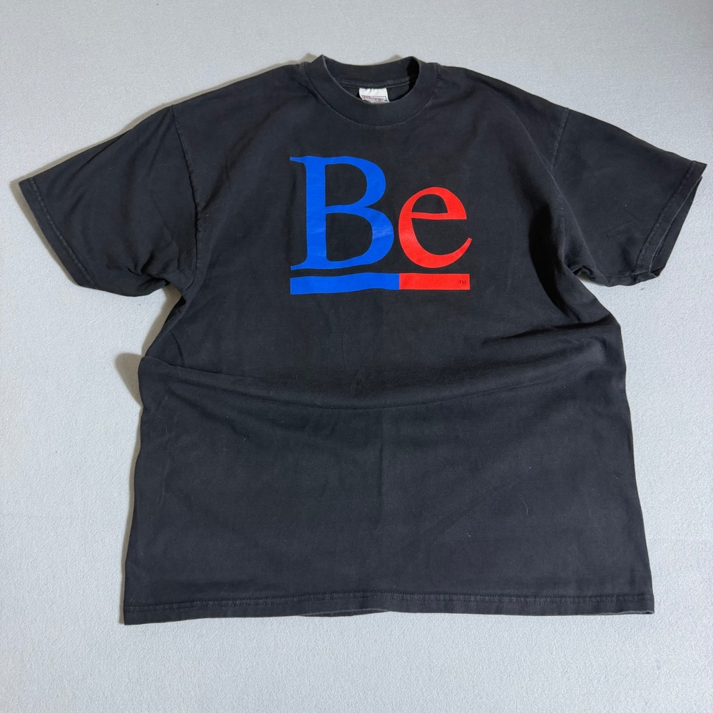 Vintage Be Inc Tech Promo T-Shirt Hanes Beefy-T Black XL Y2K Computer Logo Mens
